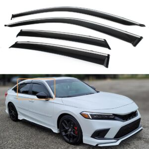 Honda Civic 2022–2024 – Door Visor / Rain Visor (Air Visor) Set